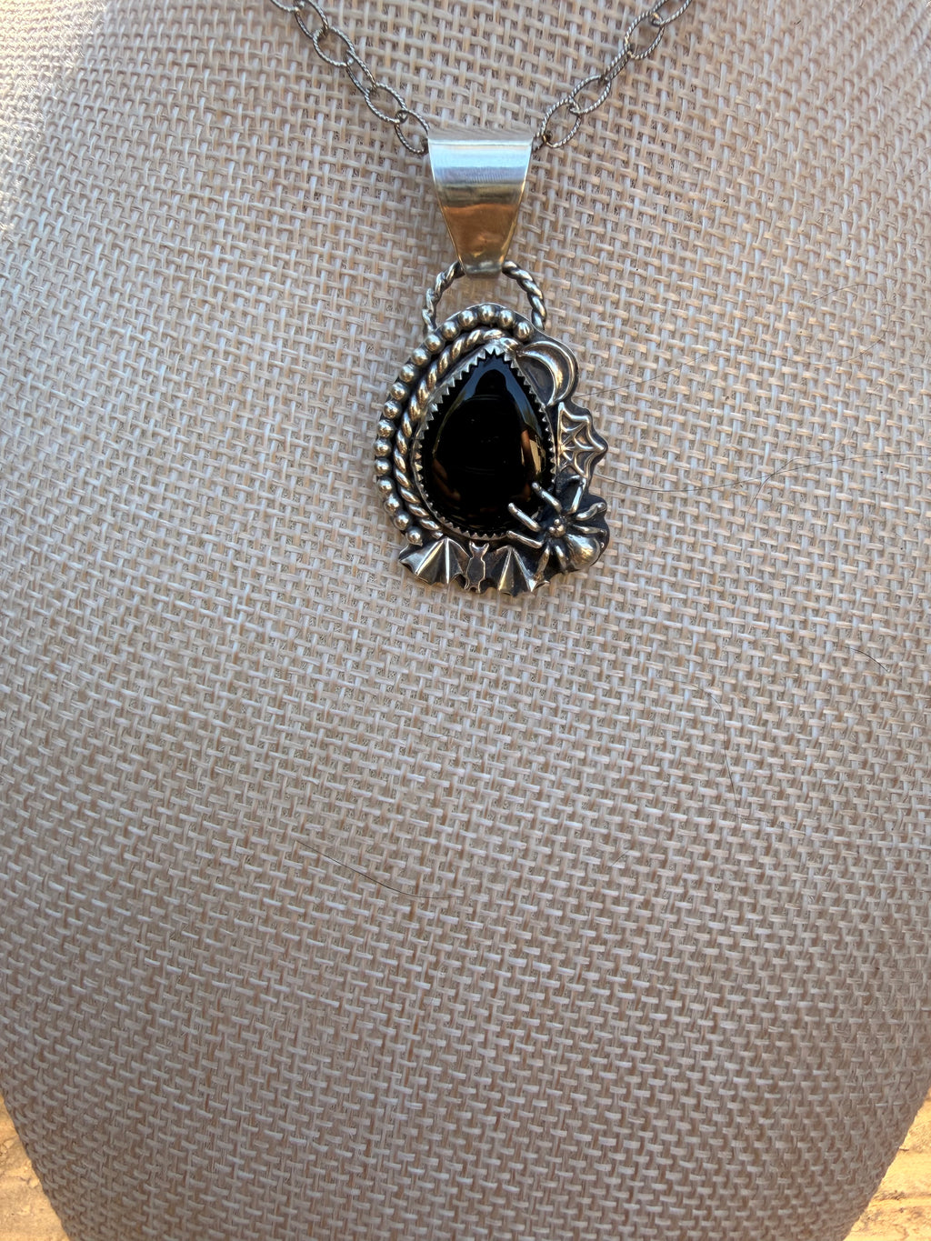 black onyx halloween chaos pendant