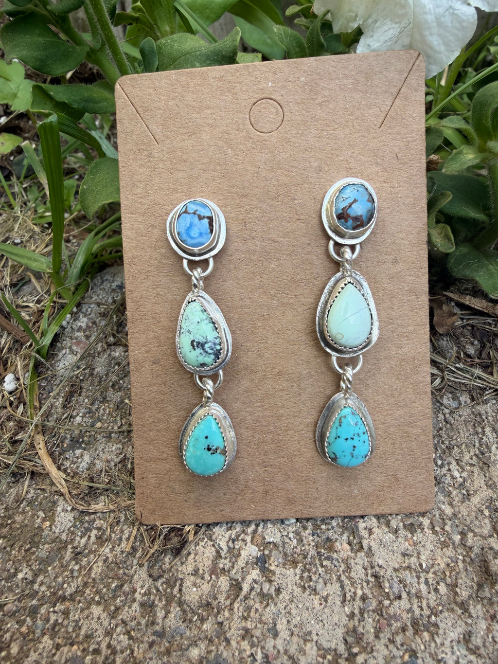 golden hills mixed drop earrings