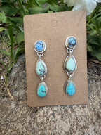 golden hills mixed drop earrings