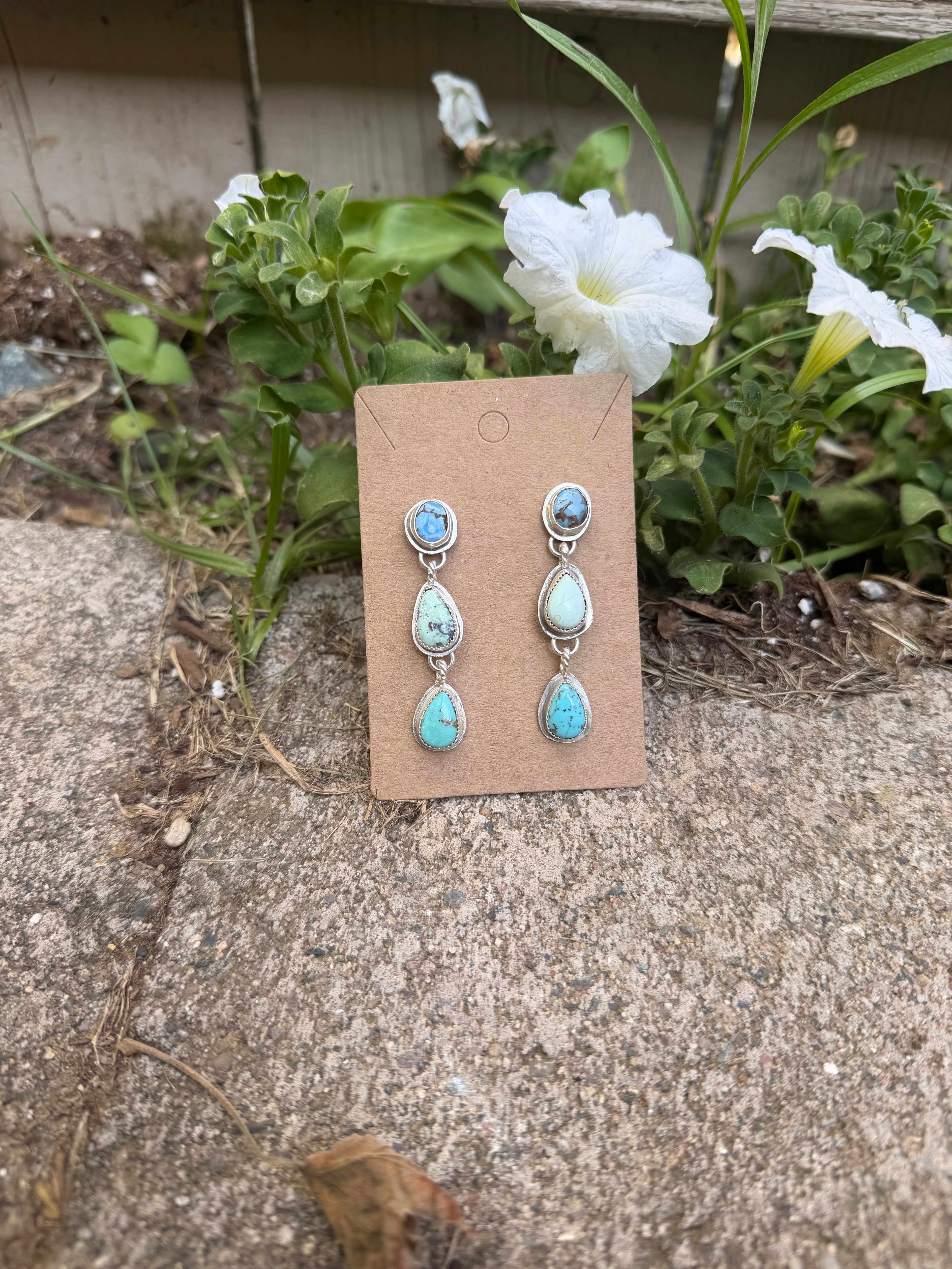 golden hills mixed drop earrings