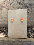 candy corn stud earrings