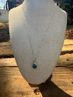 Egyptian turquoise dainty necklace