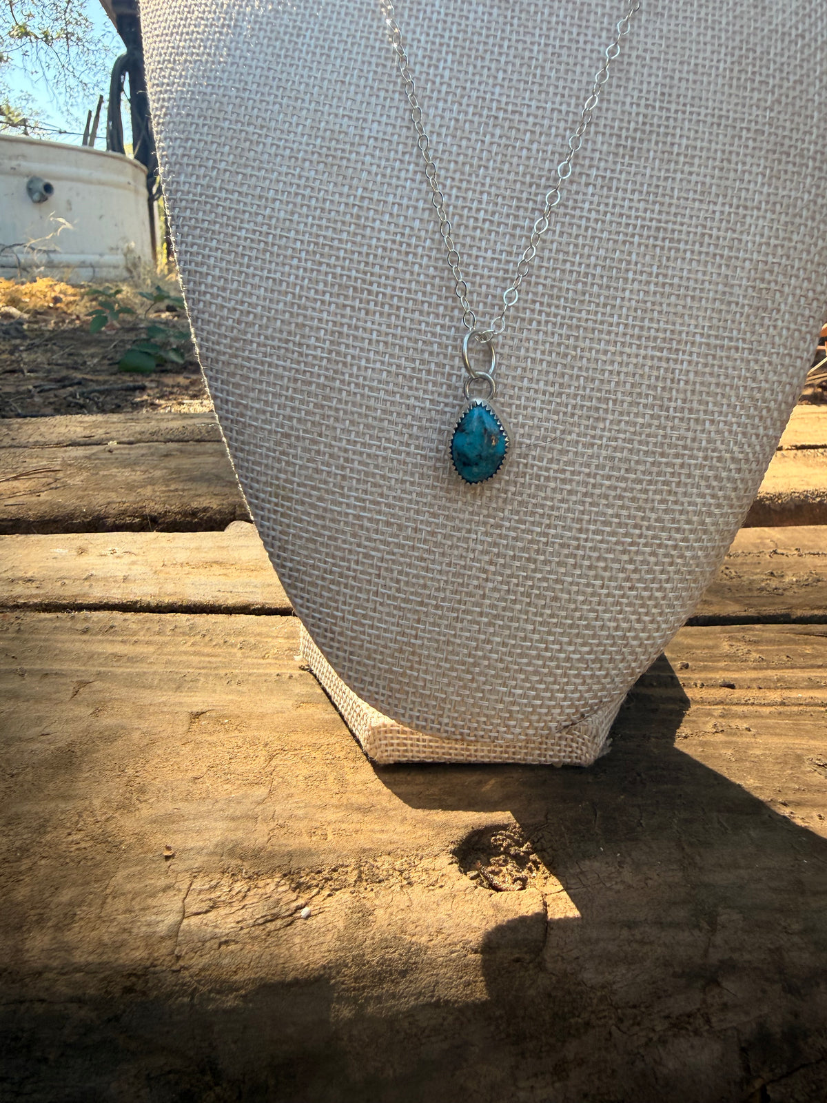 Egyptian turquoise dainty necklace