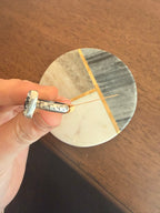 white buffalo dainty ring size 7.25