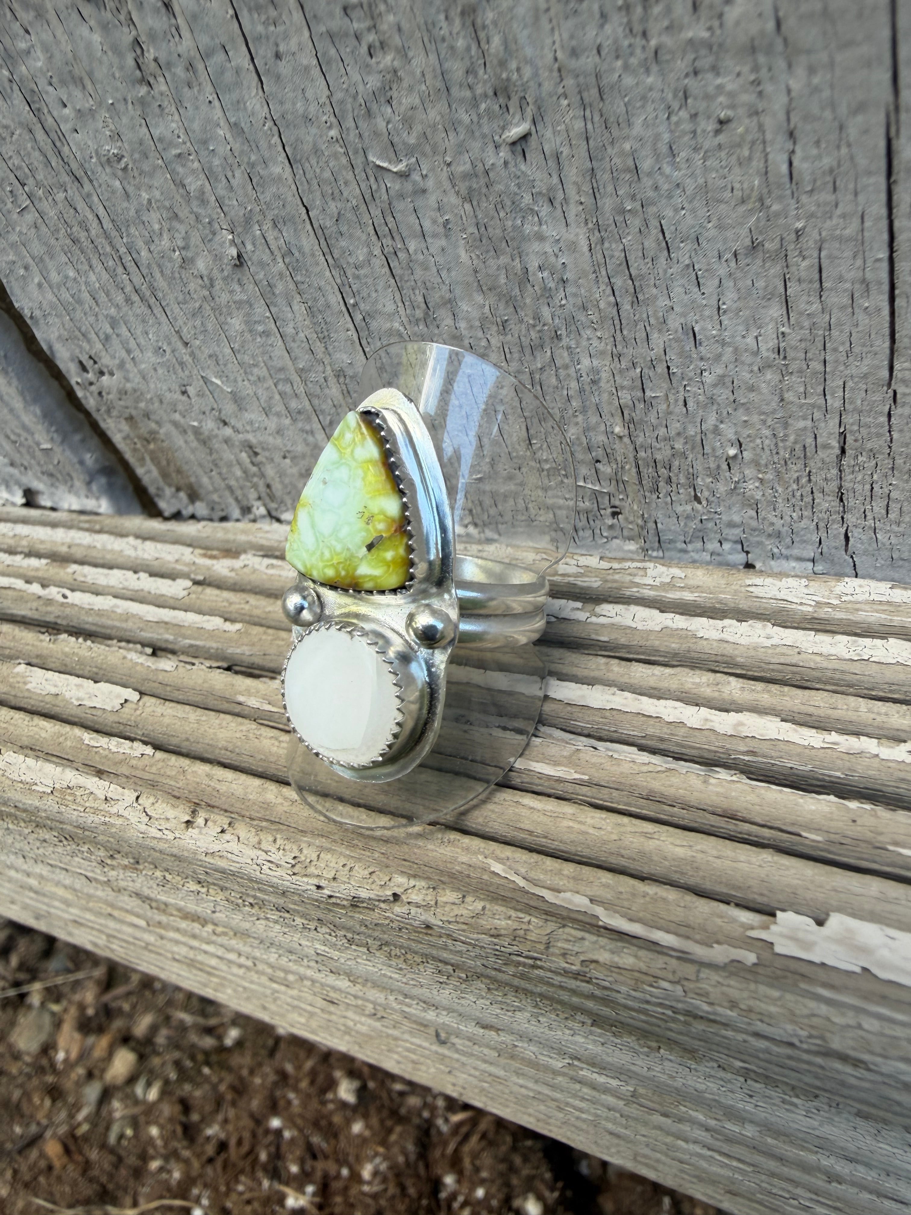 palomino and mother of pearl ring
