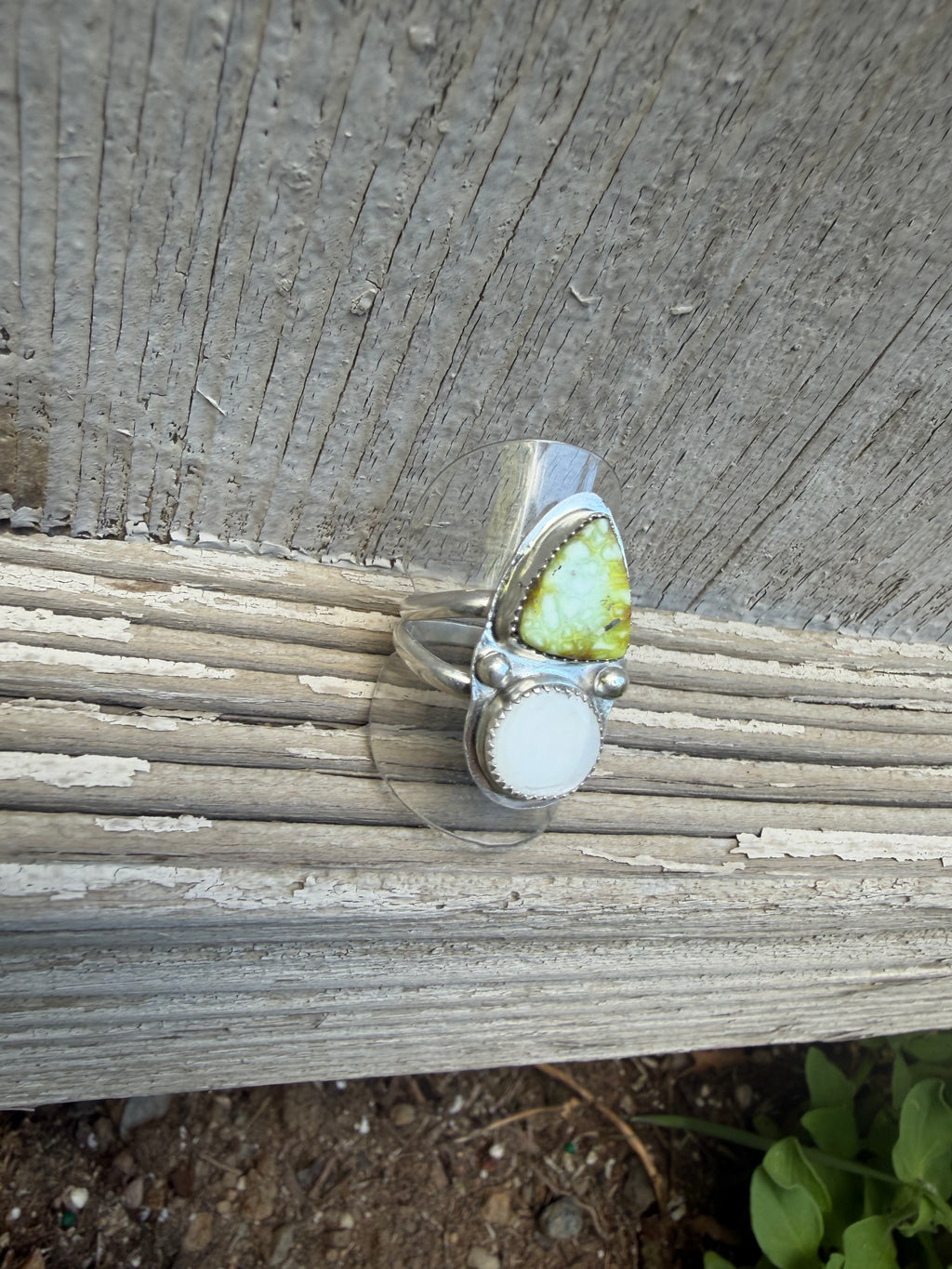 palomino and mother of pearl ring