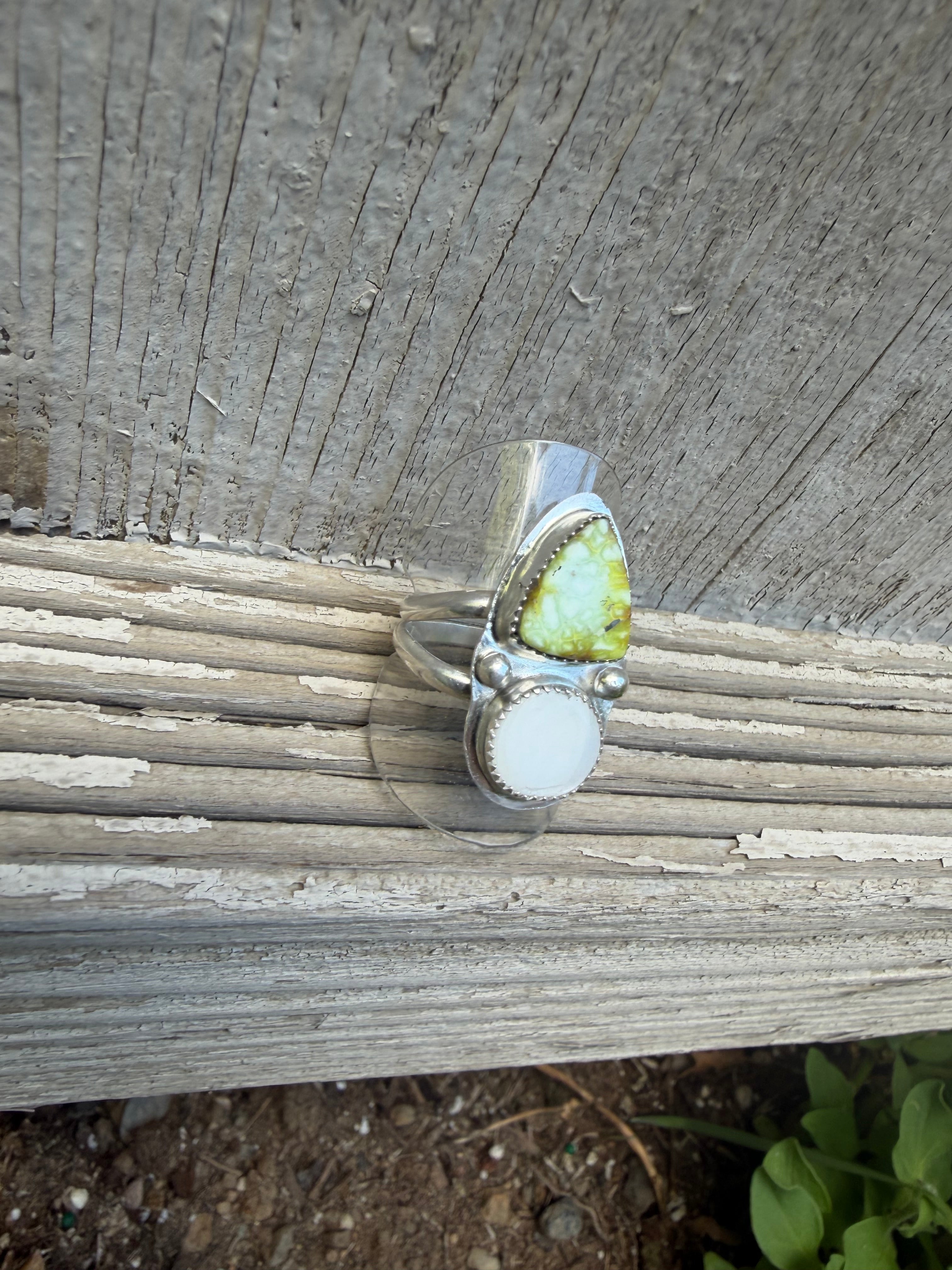 palomino and mother of pearl ring