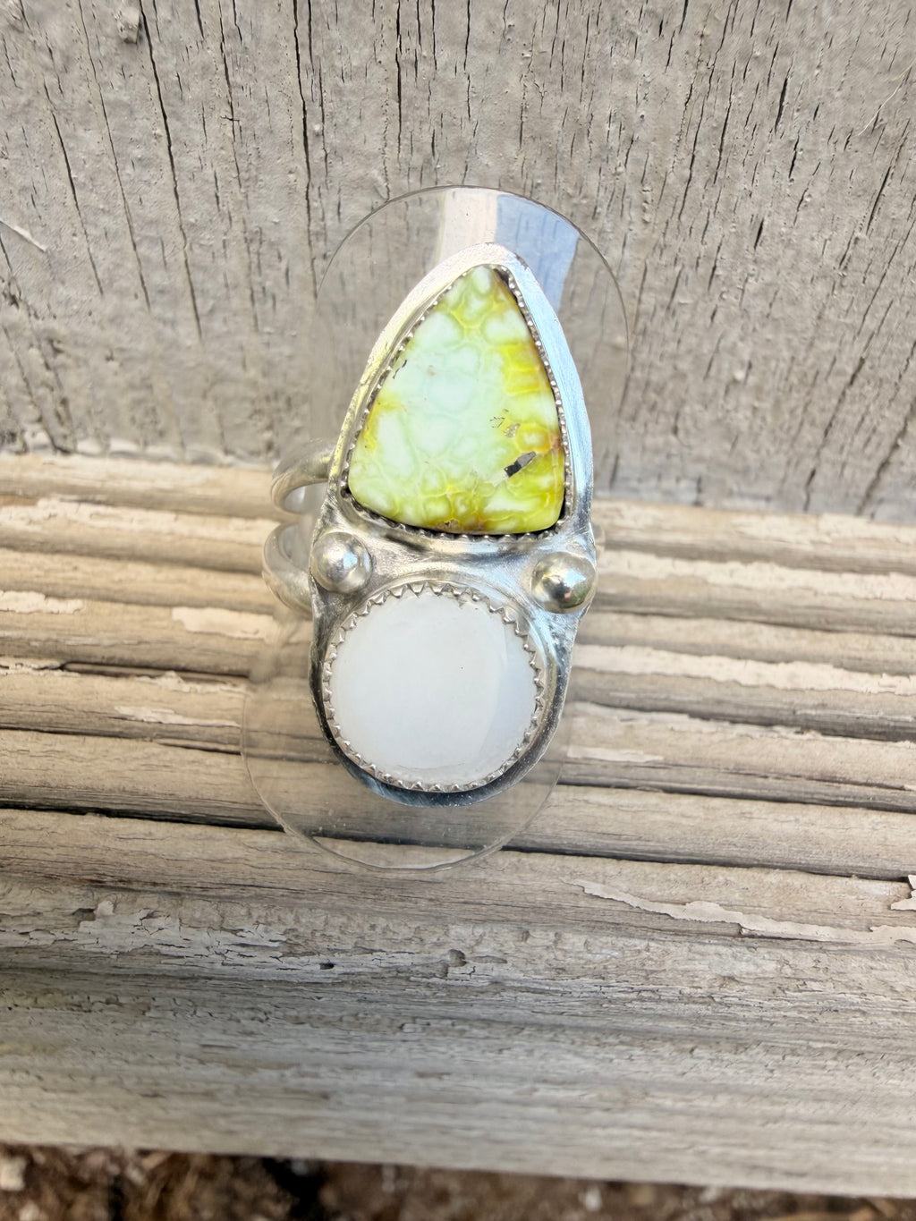 palomino and mother of pearl ring
