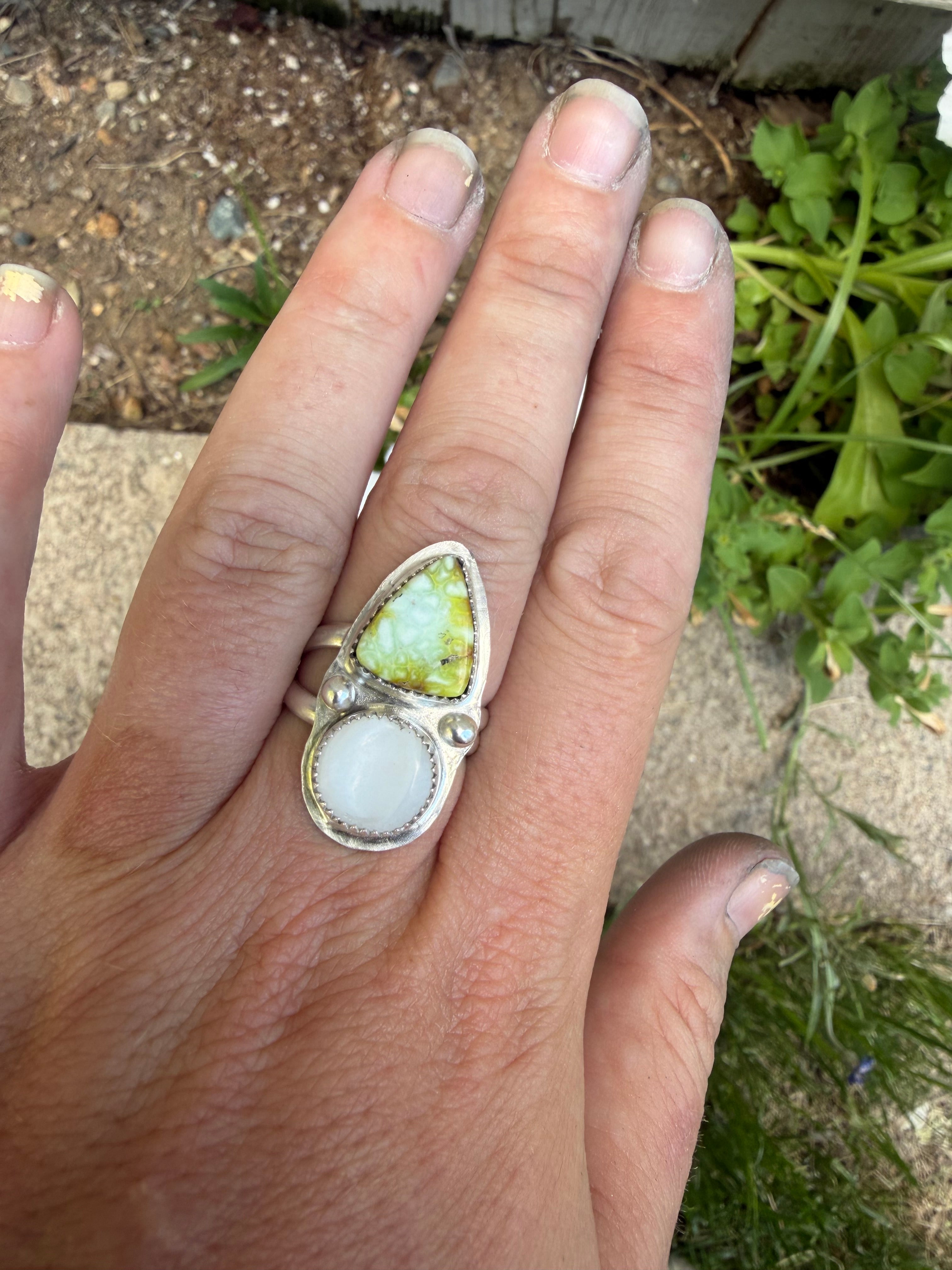 palomino and mother of pearl ring