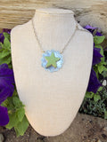 70s hardy pit kingman turquoise star pendant