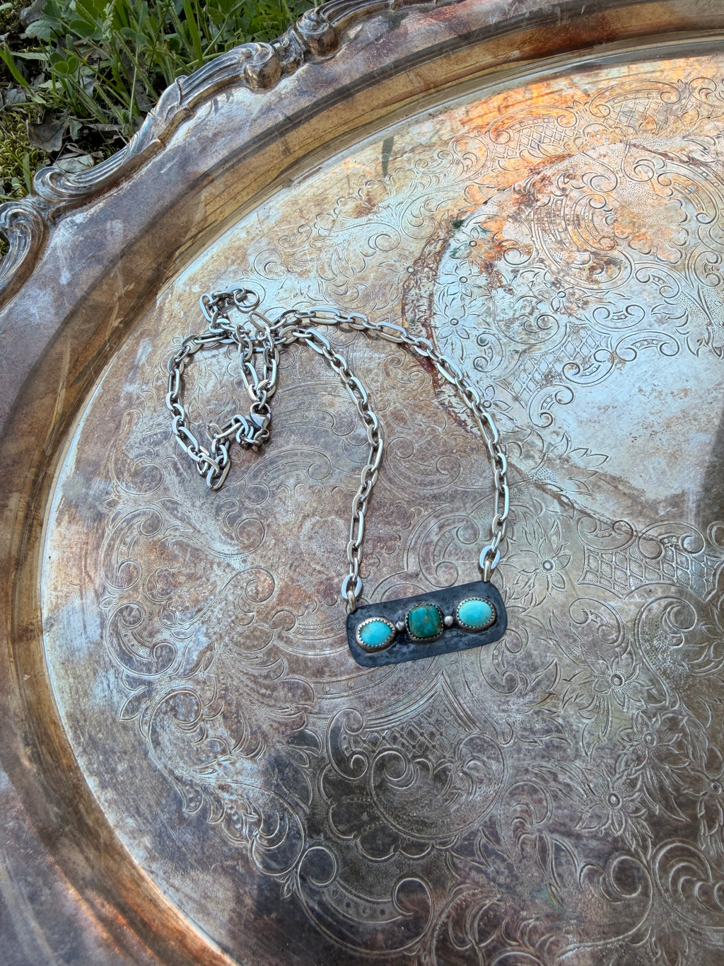 Kingman and Sonoran mountain small bar necklace