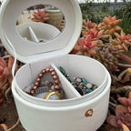 chapel white travel jewelry case