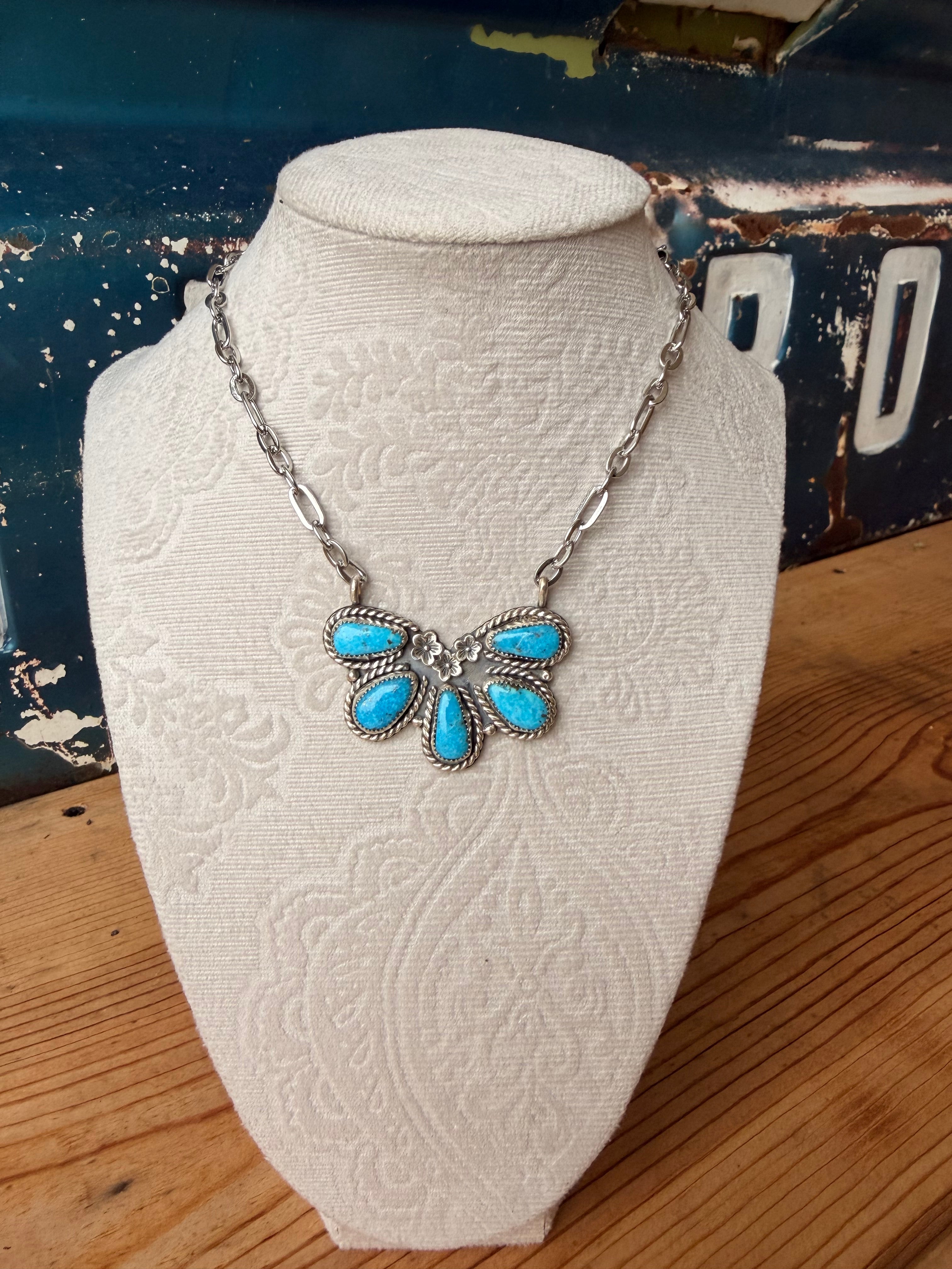 Persian turquoise half cluster