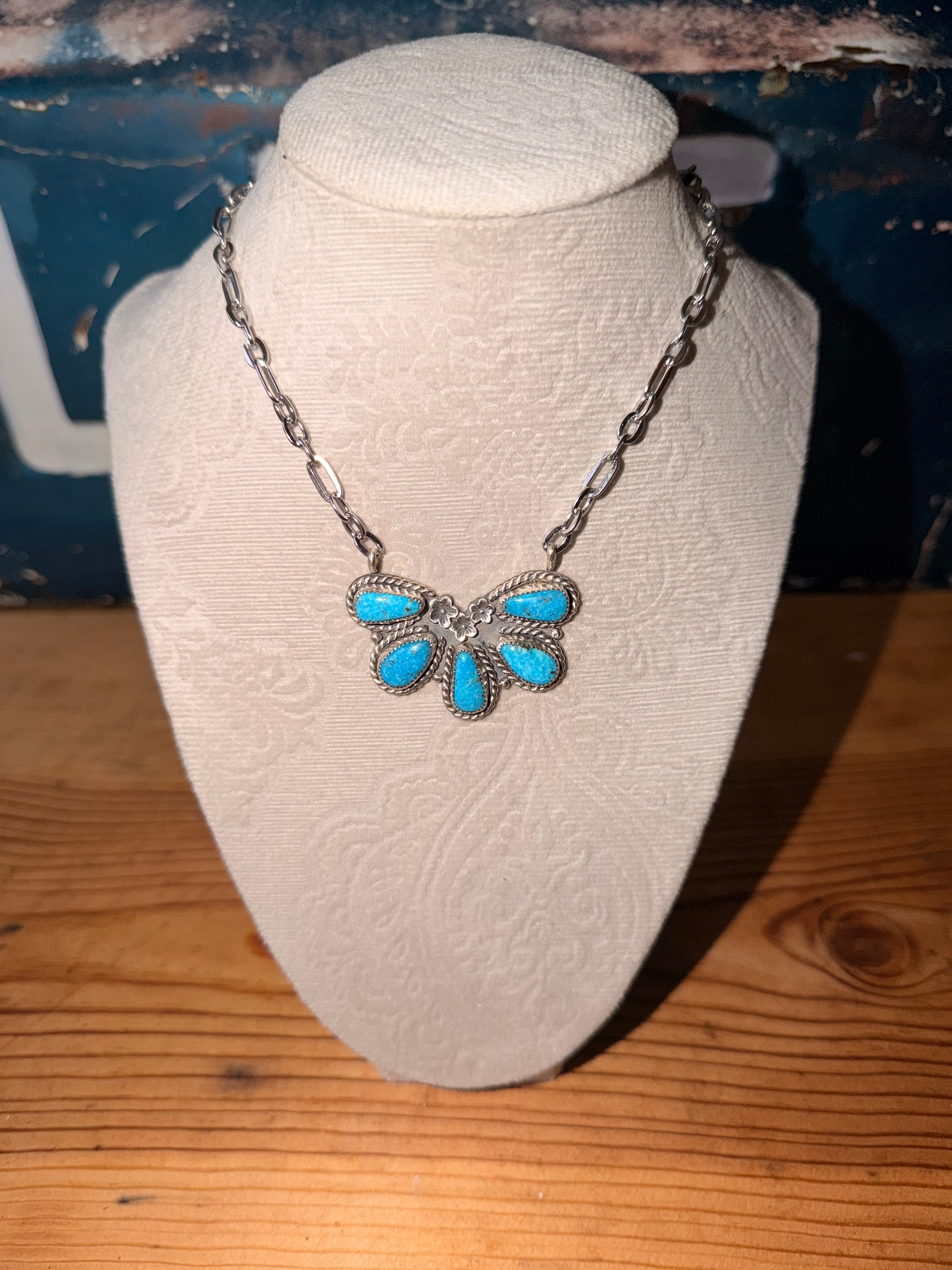 Persian turquoise half cluster