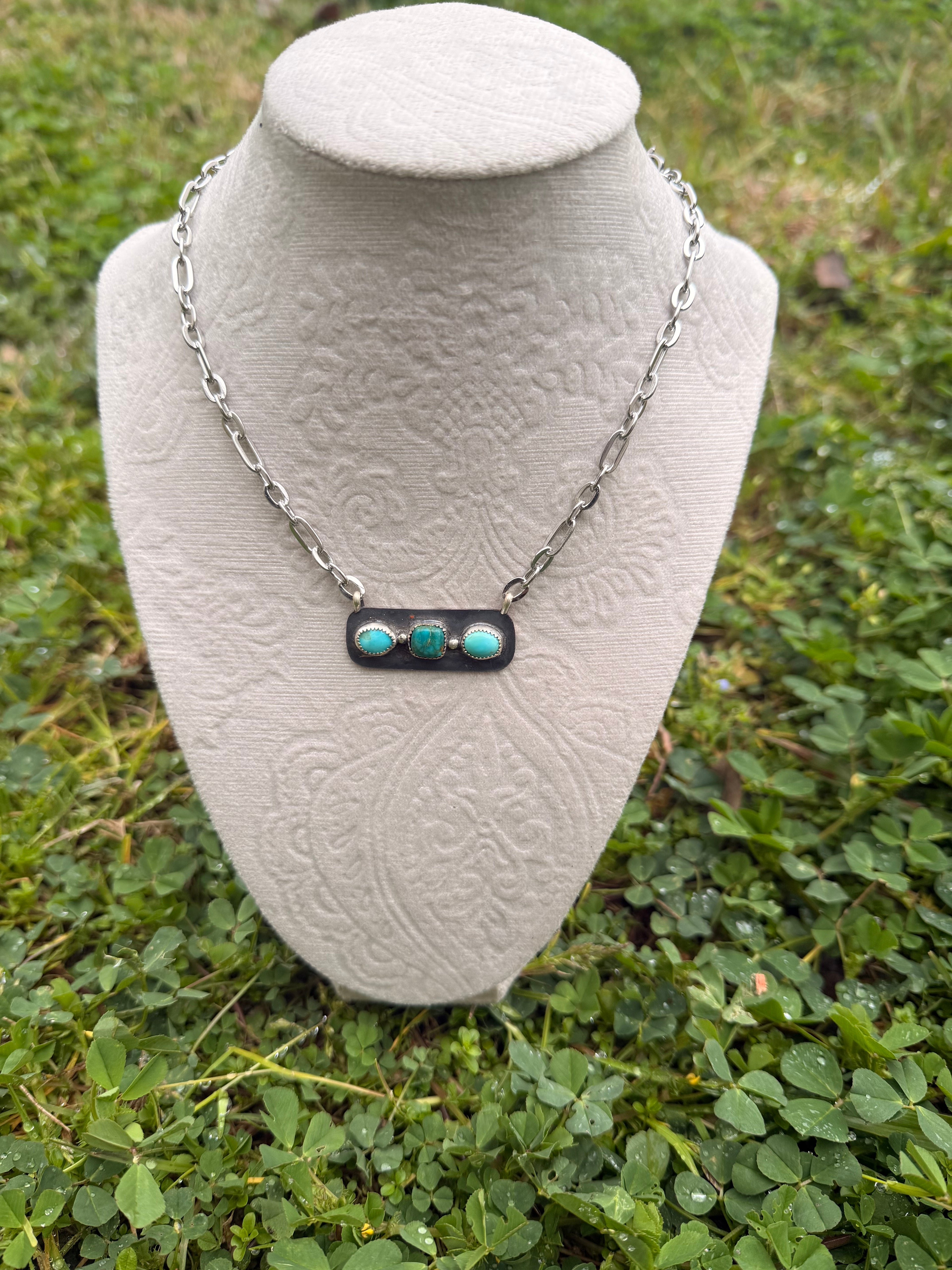 Kingman and Sonoran mountain small bar necklace