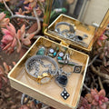 song bird gold jewelry trinket box