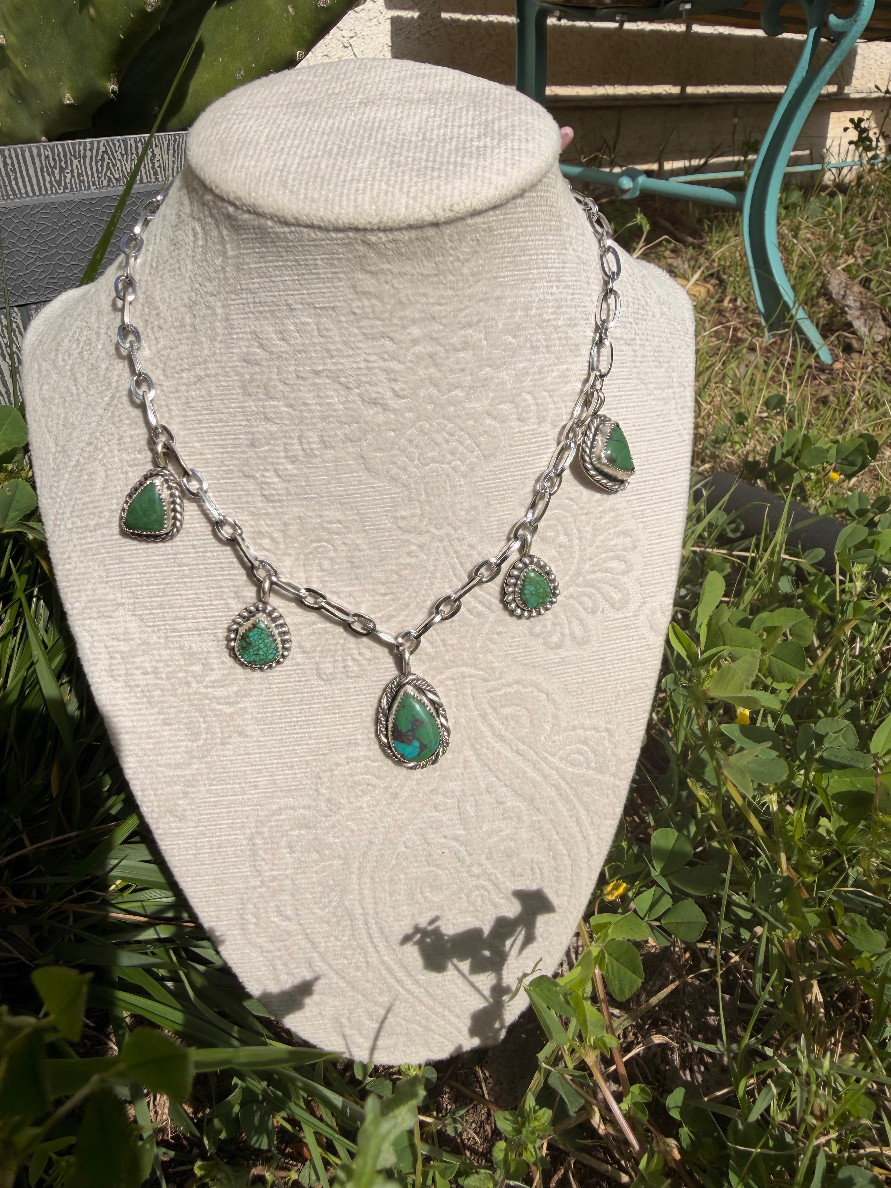 Sonoran mountain charm necklace